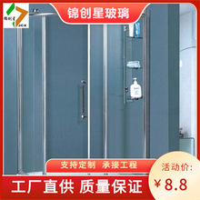 淋浴房方形简易淋浴房无框淋浴房淋浴房玻璃隔断工厂直销设计安装