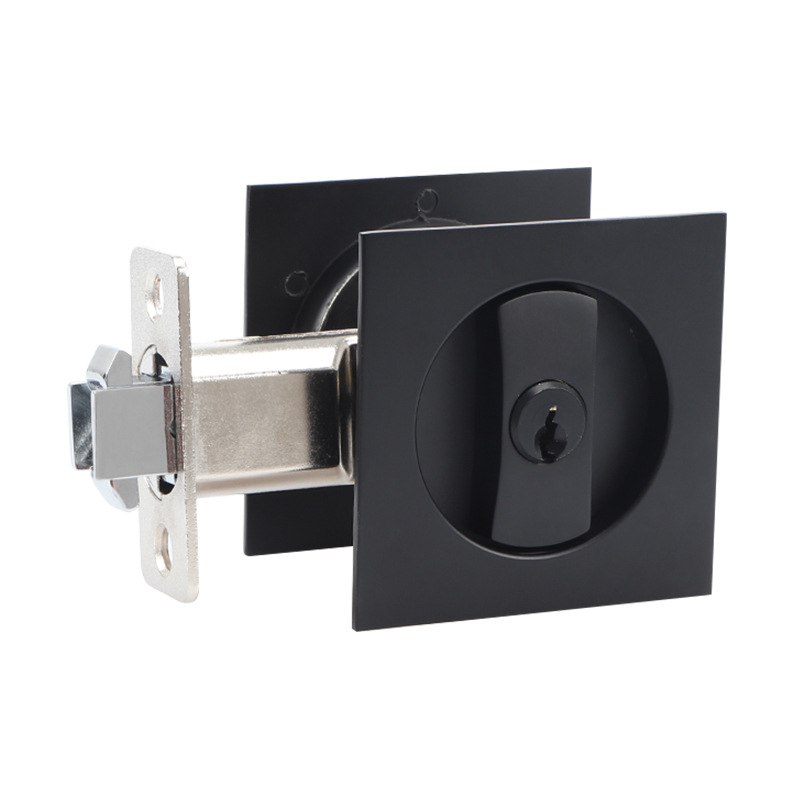 Luyou cerradura de puerta corredera puerta interior cerradura de puerta corredera doble gancho cerradura baño cocina incrustado traducción oculta cerradura de puerta de madera