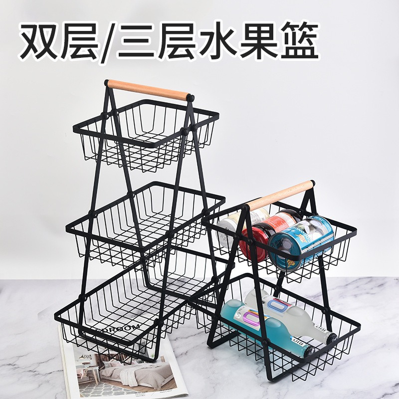 真巧面包收纳篮铁艺蛋糕冷却架折叠收纳零食水果篮家用烘焙小工具