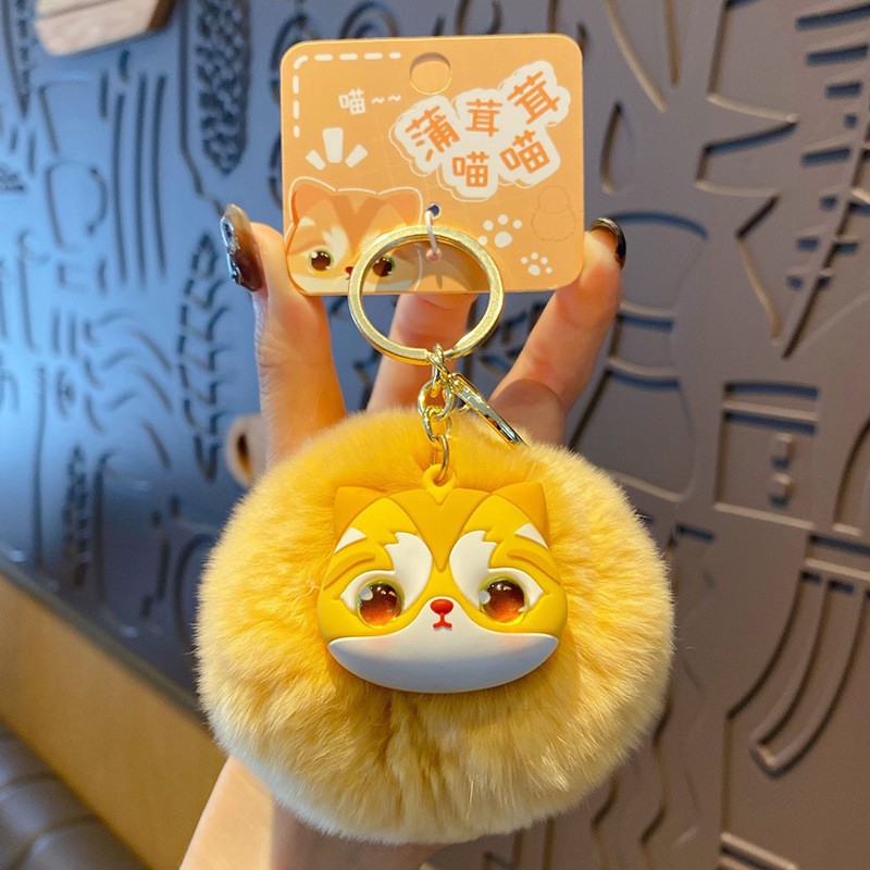 Original de dibujos animados puqi maullido serie llavero creativo Lindo bolso colgante coche colgante cadena llavero
