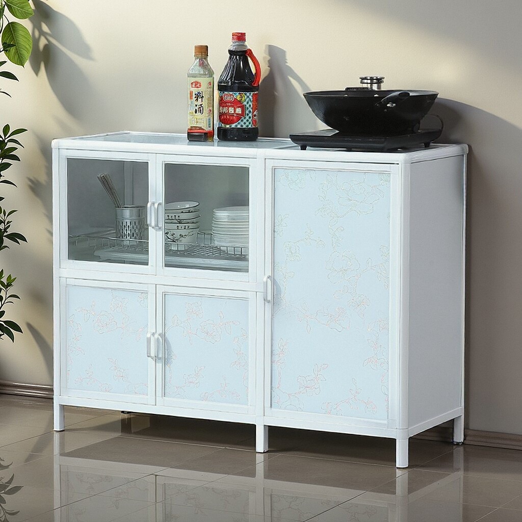 Estante multifuncional de cocina armario de almacenamiento de comedor simple armario de piso armario de horno armario de almacenamiento de olla