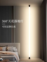 天花落地灯 彩色线条灯 天际线射灯 无主照明钢带灯