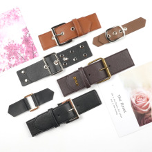 大衣毛呢衣皮草围脖皮袢扣PU皮扣腰带扣可调节金属皮钮扣服装辅料