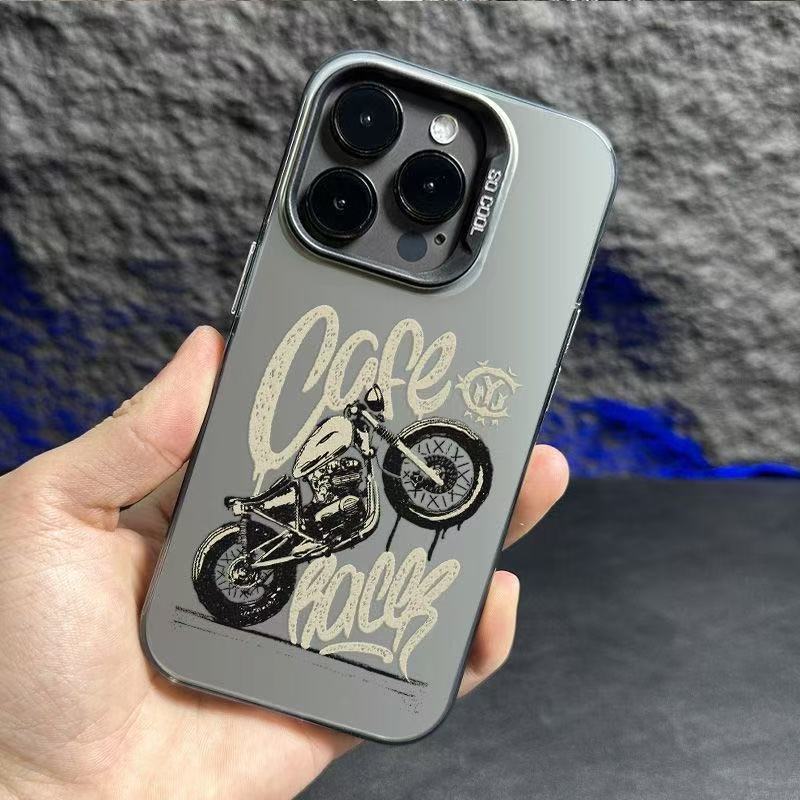 Nueva motocicleta para iPhone 16 funda para teléfono móvil Apple 15promax/14 anti-caída 13pro12 Europa y América 11XR