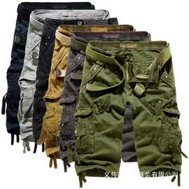 跨境男士工装裤七分裤7分裤多口袋大码宽松男生短裤工装短裤5批发
