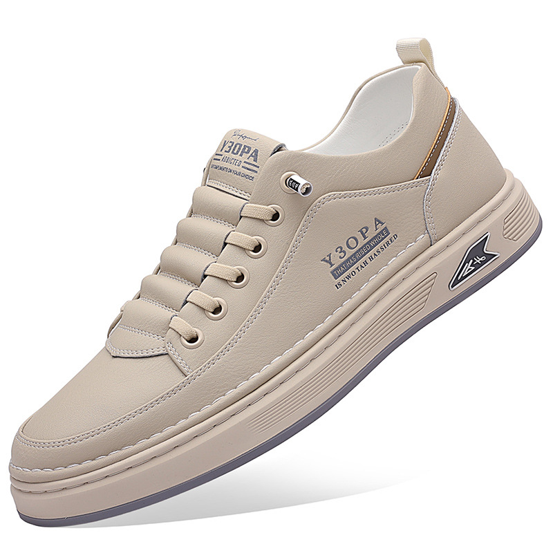 Zapatos de hombre, transpirables para primavera, versátiles, casuales, sin cordones, de suela blanda, zapatos blancos, zapatillas modernas para hombre