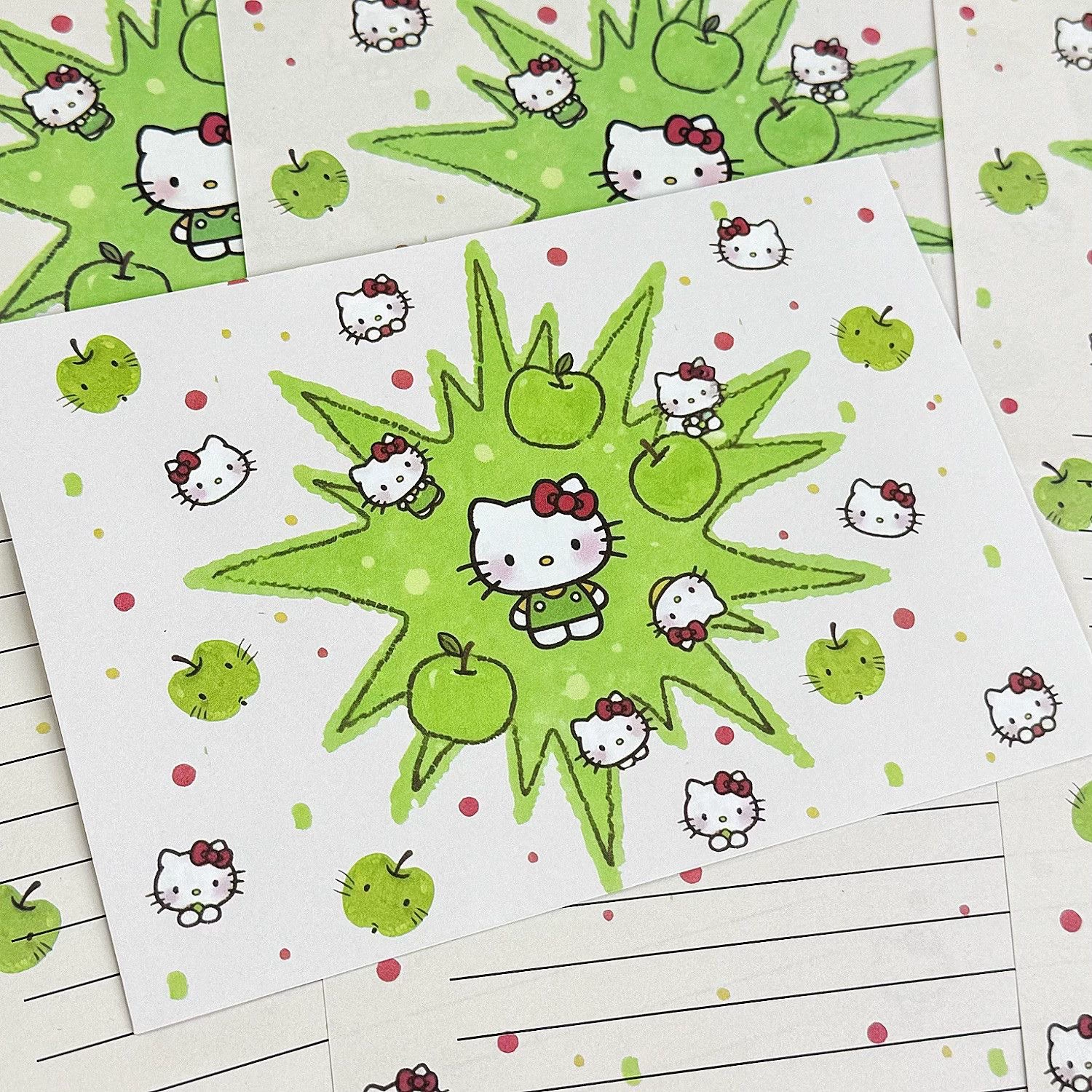 «Зелёное яблоко», Hello Kitty, бренд высококачественный памятный набор, подарок ко дню рождения