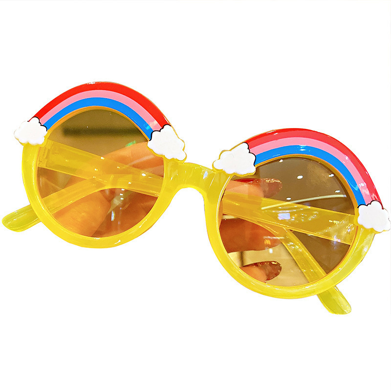 Kids Sunglasses Girls Sunglasses Korean Cute Cartoon Rainbow Baby Glasses Boys and Girls