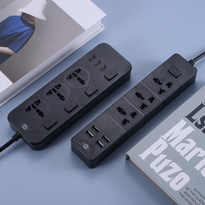 Embalaje de caja de regalo USB negro USB premium de cobre con seguro enchufe de comercio electrónico transfronterizo enchufe de fila