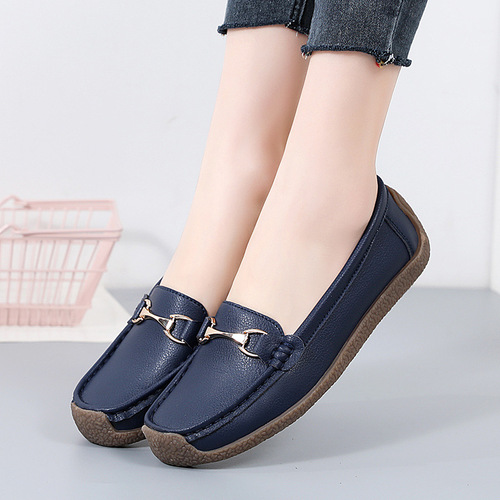 Summer and autumn daily comfort all-match mother shoes, minococcasin-minoccasin-poolock loafer shoes, wedge anti-slip women's shoes, commuting work shoes, women