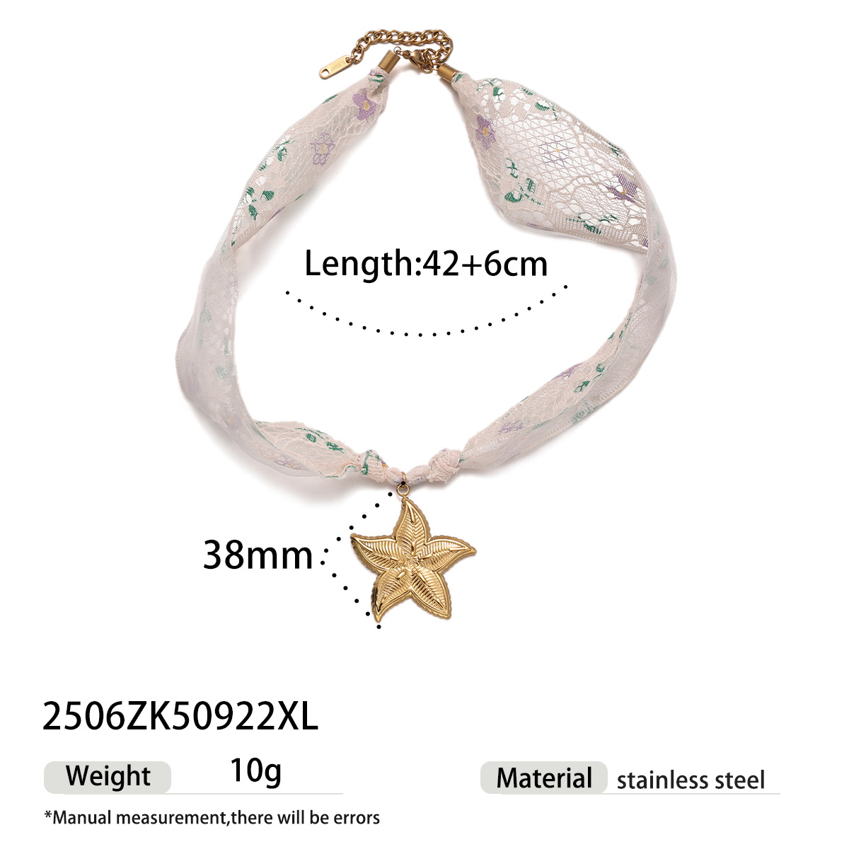 Tiana Europa y América colgante de acero inoxidable collar dulce y cool caliente viento universal nicho bufandas de seda estrella de mar collar de acero titanio sol