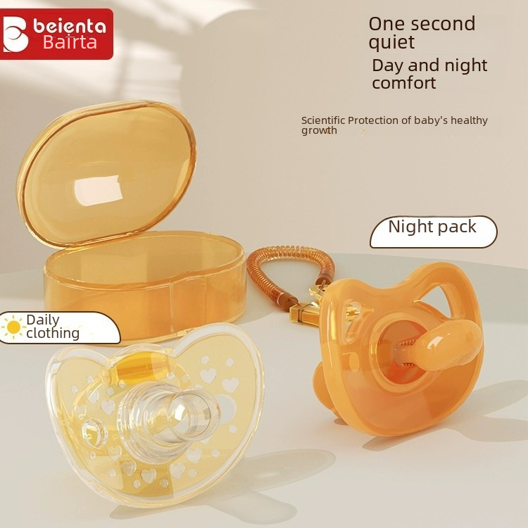 Baby pacifier liquid super soft nano silver silicone mouthpiece imitation breast milk teether supplies coax Baby Magic pacifier