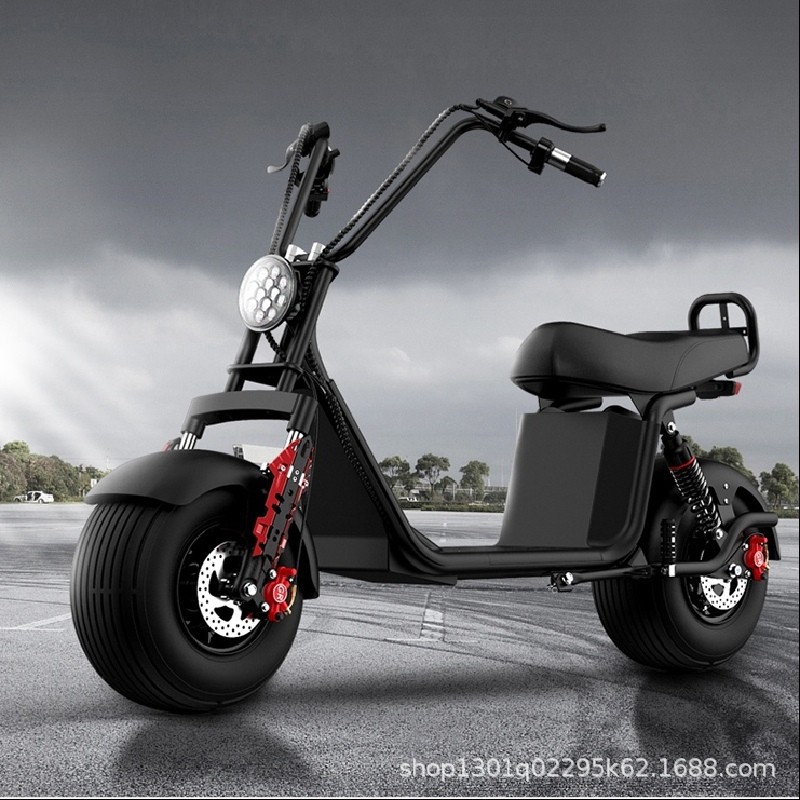 X20 Harley scooter eléctrico vehículo de ocio de dos ruedas con neumáticos anchos, scooter eléctrico con batería de litio, puede ser EEC.
