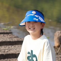 New Summer Top Hat for Kids Outdoor Wide Brim Full Face Sun Protection Hat with Cartoon Pattern, Can be Dropshipped
