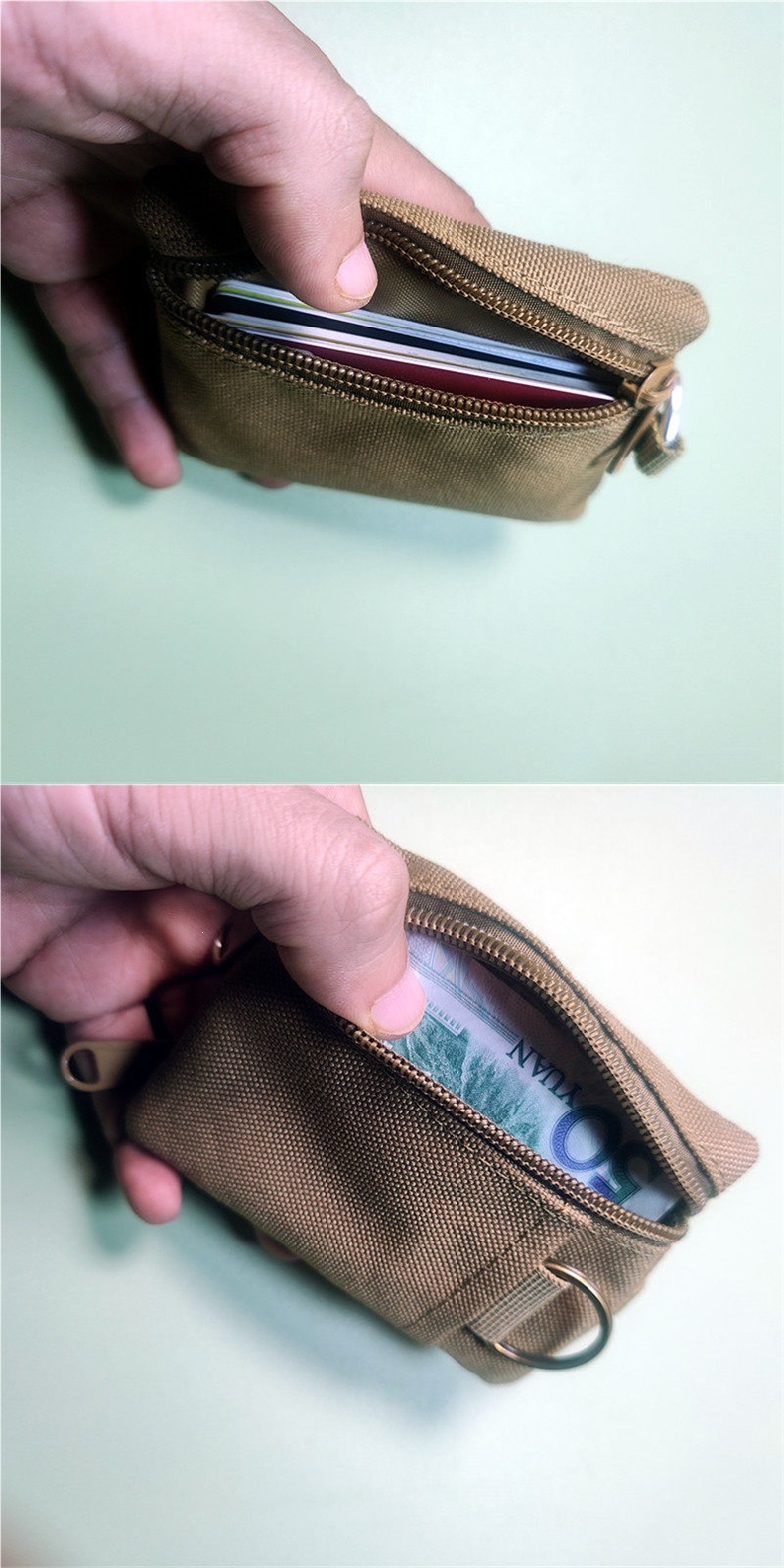 Canvas mini key and coin purse for women and men, student small wallet, card holder, children's small bag, boy's key bag