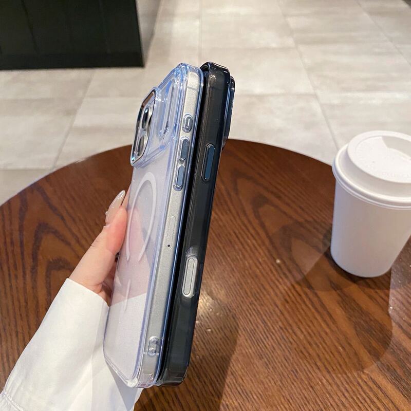 高级感闪粉适用苹果17Promax磁吸手机壳iPhone17轻奢防摔保护套|undefined