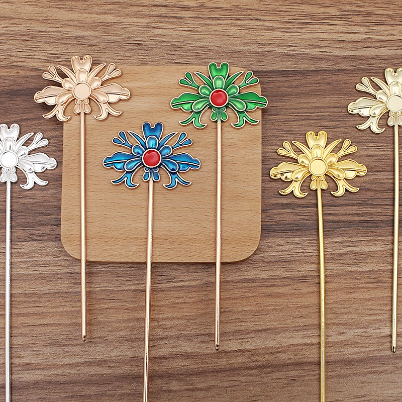  DIY ancient style Hanfu accessories tassel step shark new alloy hair stick (12556)