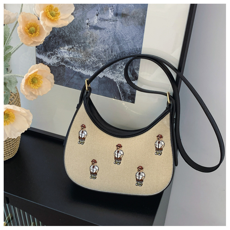 Shoulder Bag For Women Canvas Crossbody Bag Temperament Style_voghion.com