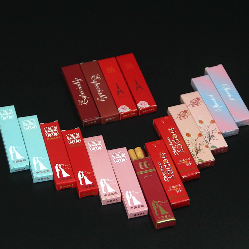 Две маленькие персонализированные коробки для сигарет, бумажные коробки, банкетные коробки для сигарет, свадебные прямоугольные подарки, свадебные коробки для конфет, принадлежности и аксессуары.