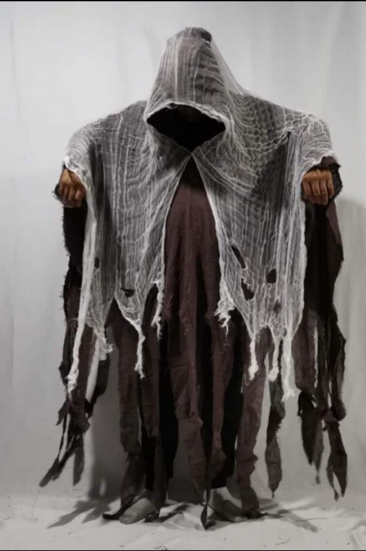 Capa de Halloween Capa cos traje de zombie adulto Capa de cráneo Ropa Capa accesorios Horror Fantasmas Disfraz