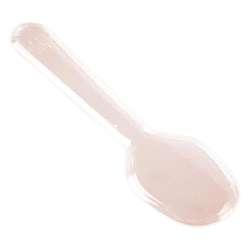 Cuchara de plástico desechable cuchara de gelatina de grado alimenticio helado cuchara de pudín de gelatina de gel transparente