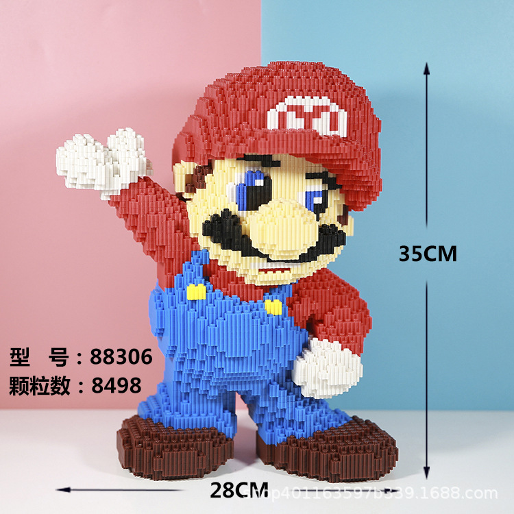 CLS moda Lesen gran diamante pequeñas partículas de montaje bloques construcción juguete los niños Super Mary Mario adornos