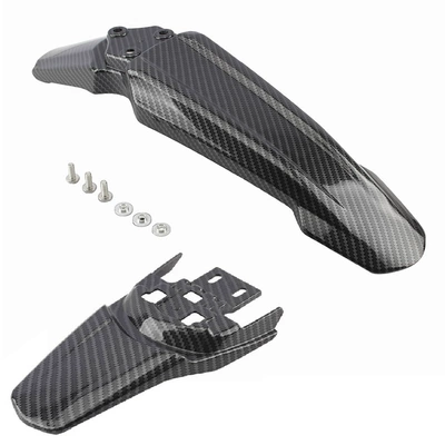 Shock-Absorbing Water Shield Rear — Motorcycle Fender - light-bees-combination-two-piece-set-carbon-fiber