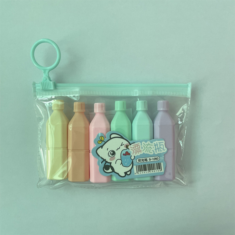 Dibujos animados resaltador mini helado resaltador pintura clave bolígrafo marcador bolígrafo de graffiti bolígrafo acuarela juego multicolor