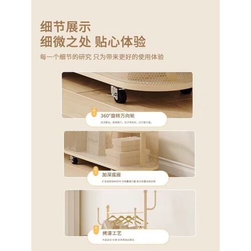 z% clothes hanger floor-standing bedroom clothes hanger removable wheeled home living room storage clothes basket clothes drying rack simple clothes and hats