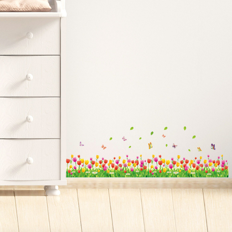 3d tulbi seinakleebis eemaldatav lilleline kodukaunistus_voghion.com