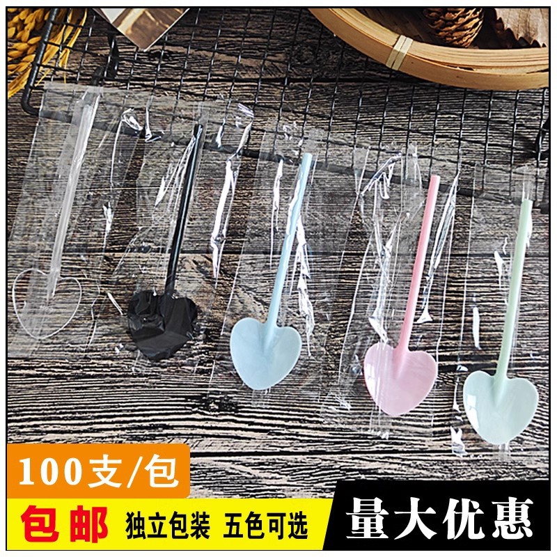Disposable plastic spoon