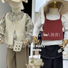 湖州织里童装工厂尾货 one豆苏右女童时尚套装娃娃衫实体店货源