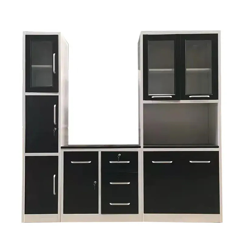 Comercio exterior mayorista desmontaje armario metal cocina doméstica armario multifuncional comedor armario de comedor almacenamiento armario de comedor