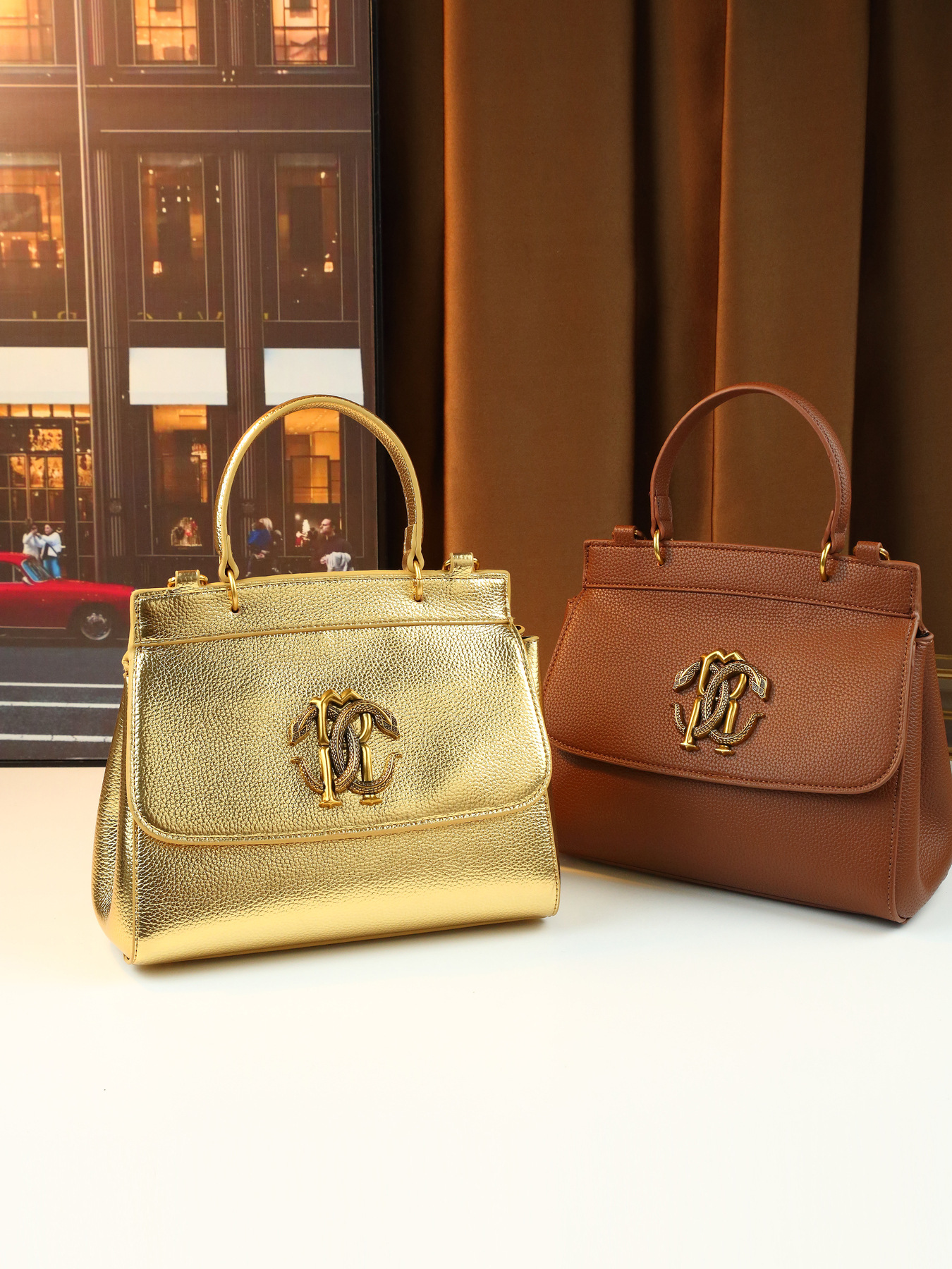 Retro New Style Metal Buckle Handbag for Women, Lychee Pattern, Light Luxury Commuting Shoulder Crossbody Bag, Large Capacity Bag
