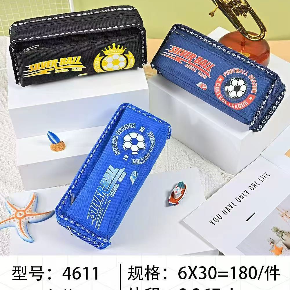 Estuche para lápices de doble capa de tela Oxford - Diseño cartoon y minimalista - Gran capacidad - Para almacenar lápices - Venta al por mayor