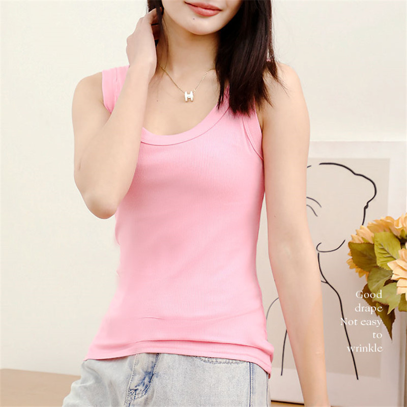 2024 New Thread Sleeveless Sling Women's Vest Base Shirt Inner Wear Fashion Slim-fit Underwear Skin-friendly Breathable