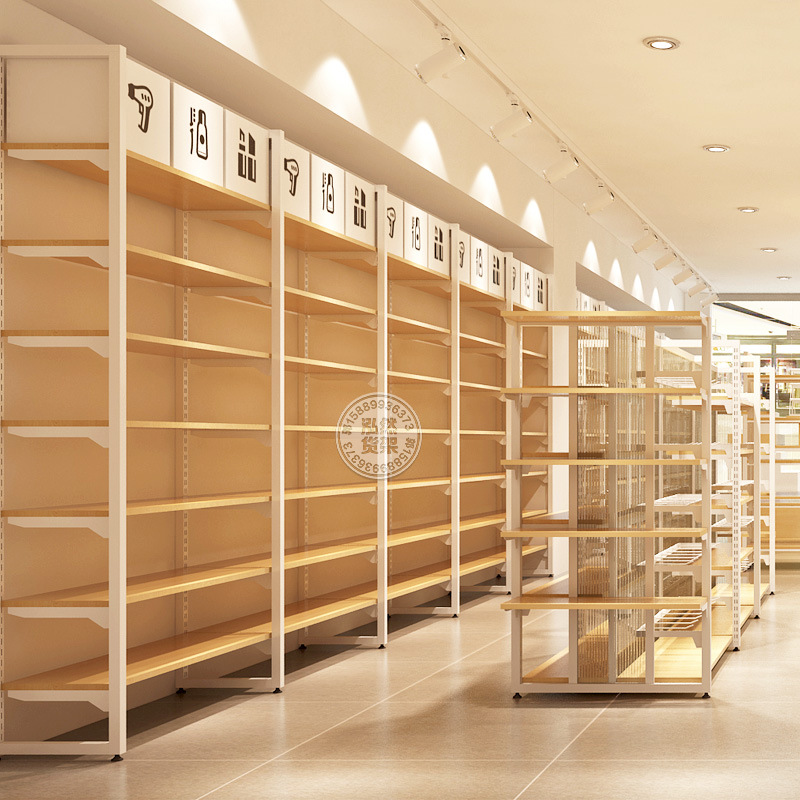 超市货架展示架便利店零食小卖部母婴药店中岛单双面靠墙可定货柜