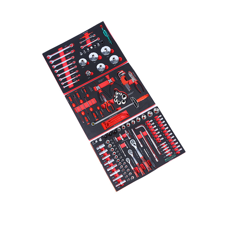 158 조각 도구 카트 도구 홀더 세트 CRV 크롬 바나듐 스틸 하드웨어 도구 자동 수리점 자동 수리 도구 세트 도구
