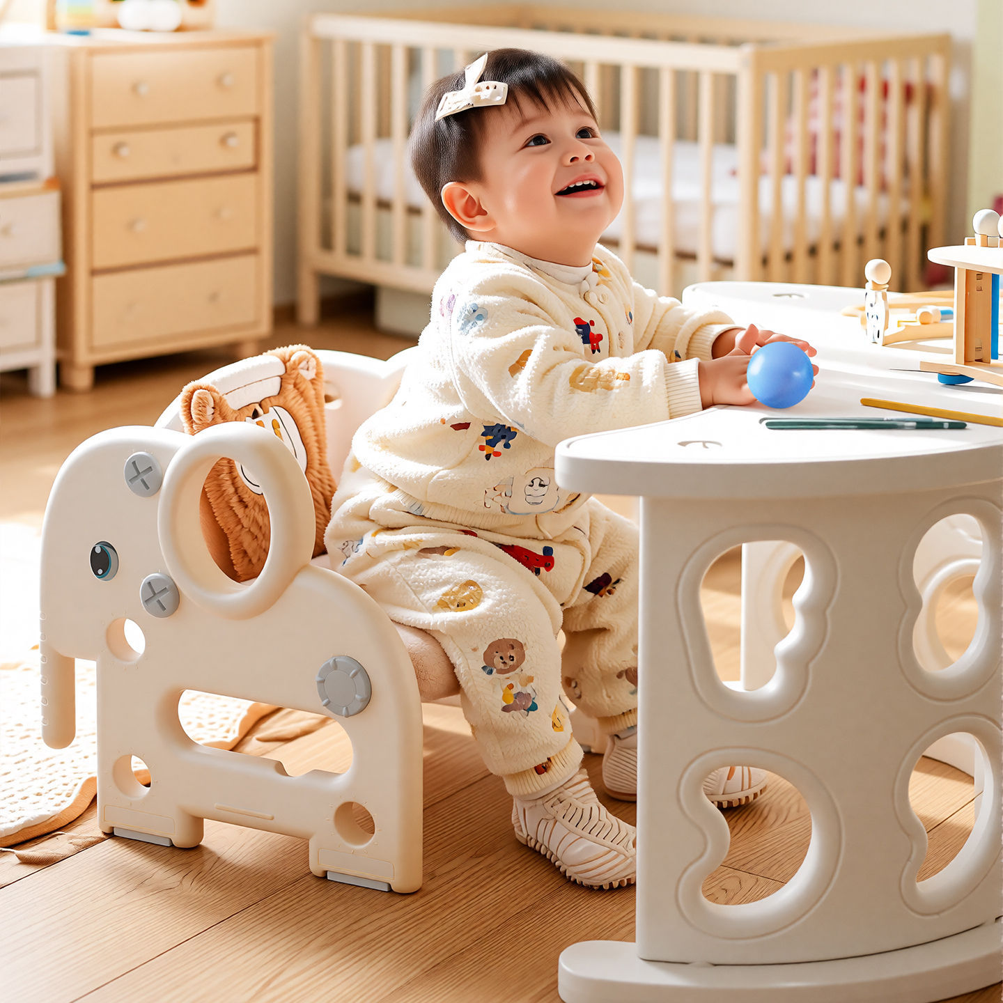 Silla para niños con respaldo de plástico para niños pequeños lindos antideslizantes caseros pequeños asientos de asiento para bebés image 5
