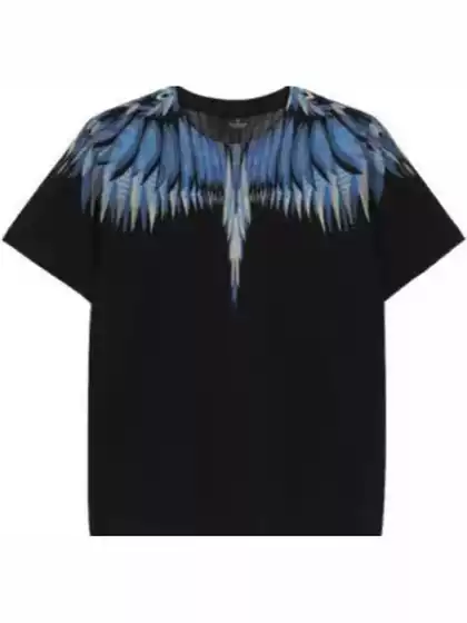 2024 Spring anD Summer Loose 3D PrinTing Wings Fashion BranD SporTs T-shirT Men's anD Women's RounD Neck Casual T-shirT