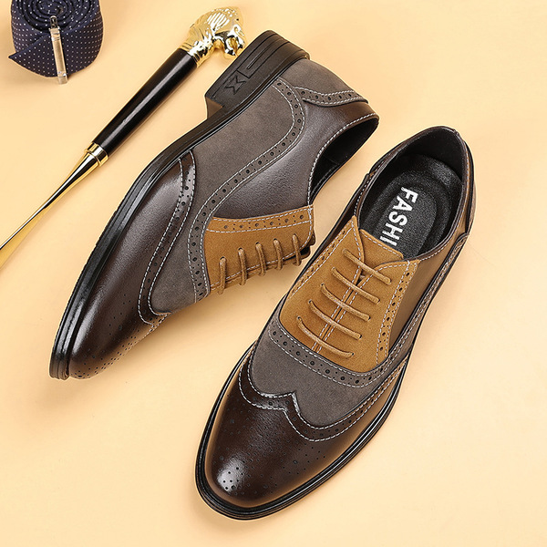 Two-tone trend casual breathable shoes English style