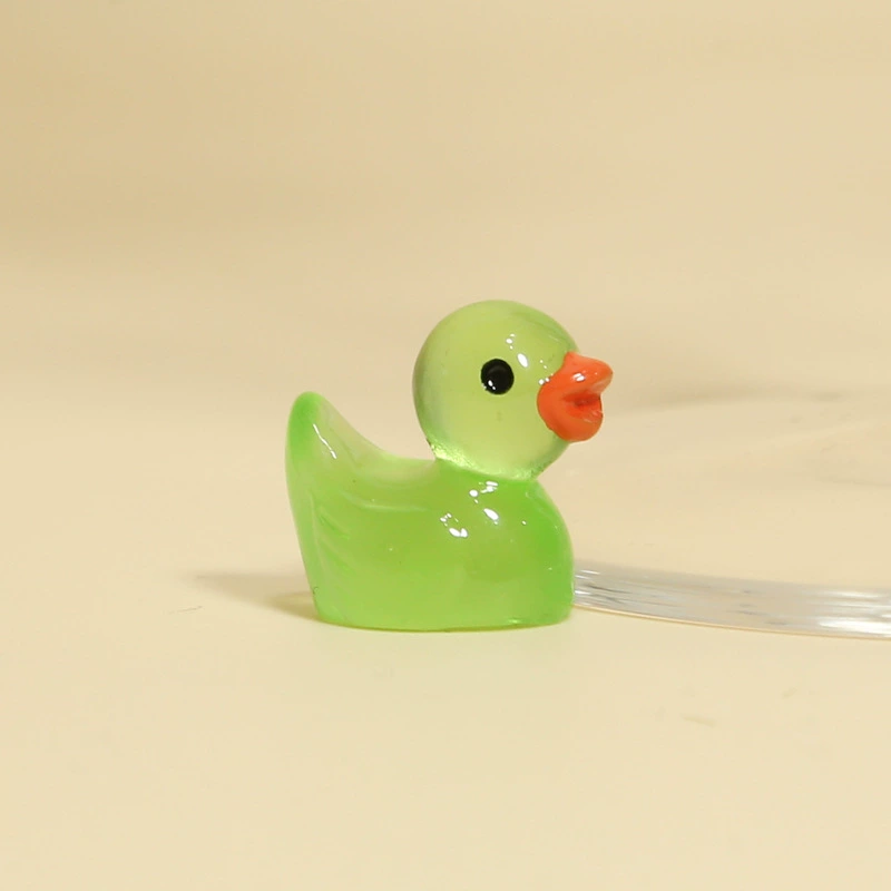 Miniature duck accessory, handmade minifigure prop for micro landscapes, solid & glow colors