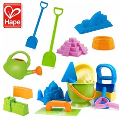 Hape子供用ビーチ玩具プラスチックシャベル大サイズの赤ちゃんが砂土を掘って砂を遊んで雪をシャベルします。子供道具砂池