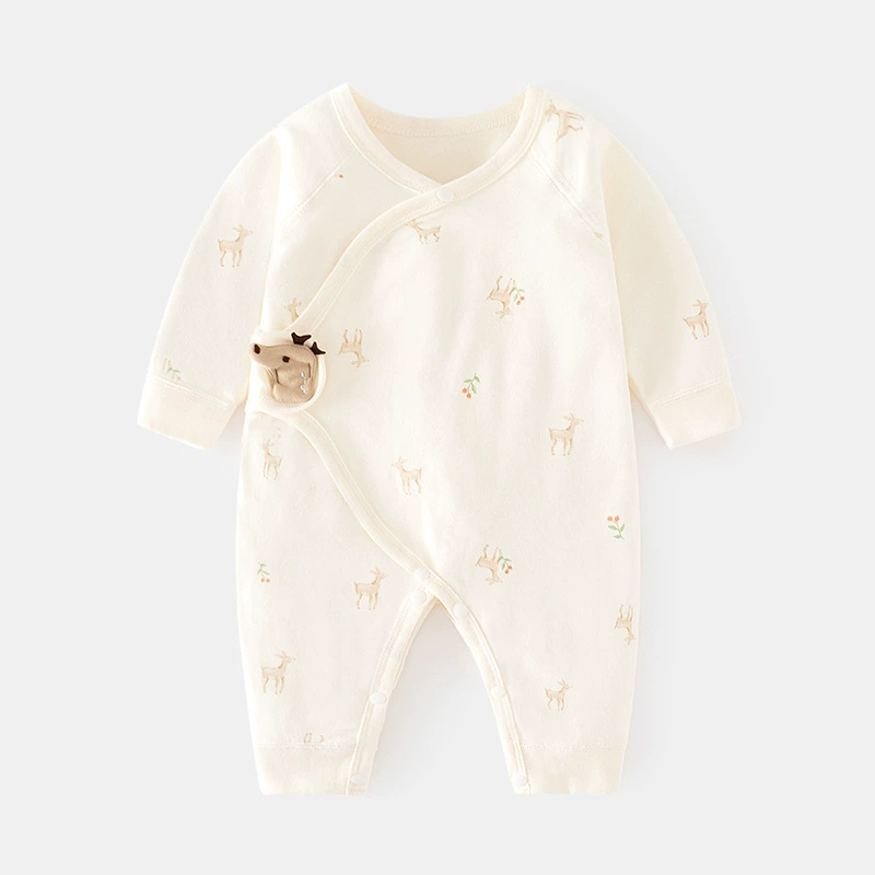 Демисезонный боди для новорожденного, хлопковое термобелье на липучке