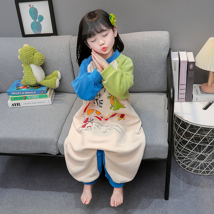 子供用パジャマ秋冬コーラルベルベット連体服ホームウェア男女宝加厚登服赤ちゃんフランネルパジャマ|undefined