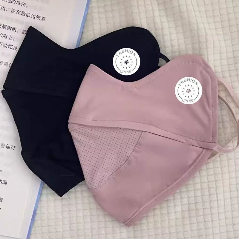 夏季防晒口罩女士3d立体防晒护眼角面罩夏季面纱凉爽透气防紫外线|undefined