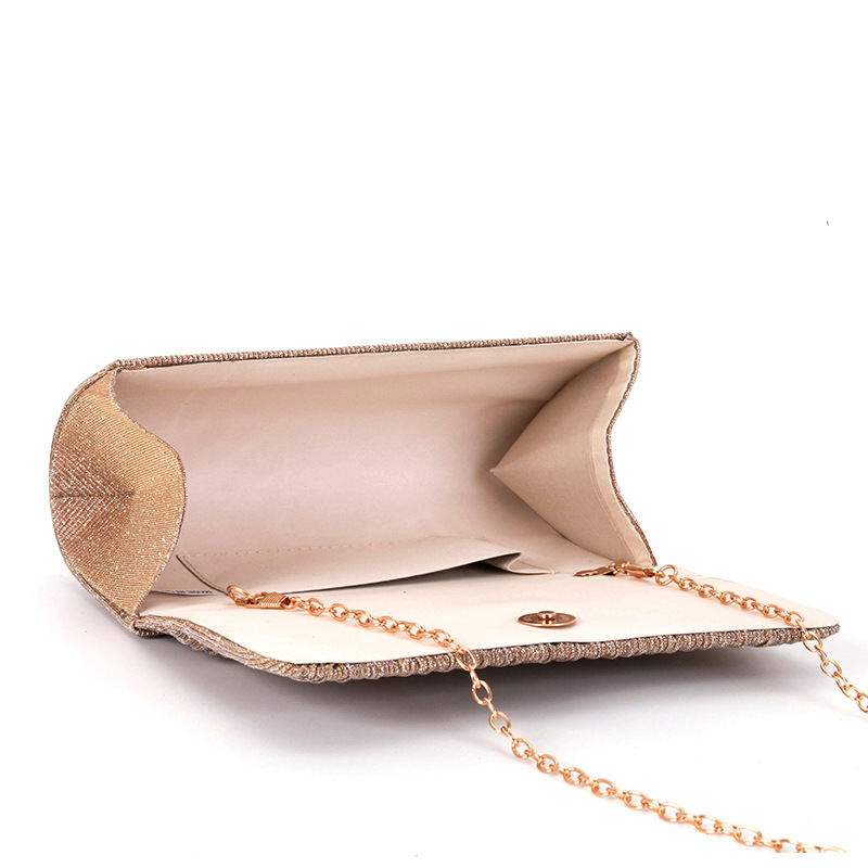 Comercio electrónico transfronterizo nuevo bolso de noche cubierta plisada fondo redondo diseño brillante simple boda bolso de noche de las mujeres