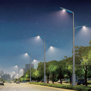 Led Street Light Manufacturer Direct Sales Double-Arm Landscape Street Light 6~ 12m Led Street Lights Can Be Processed with Parameters Mei Hua Lighting
