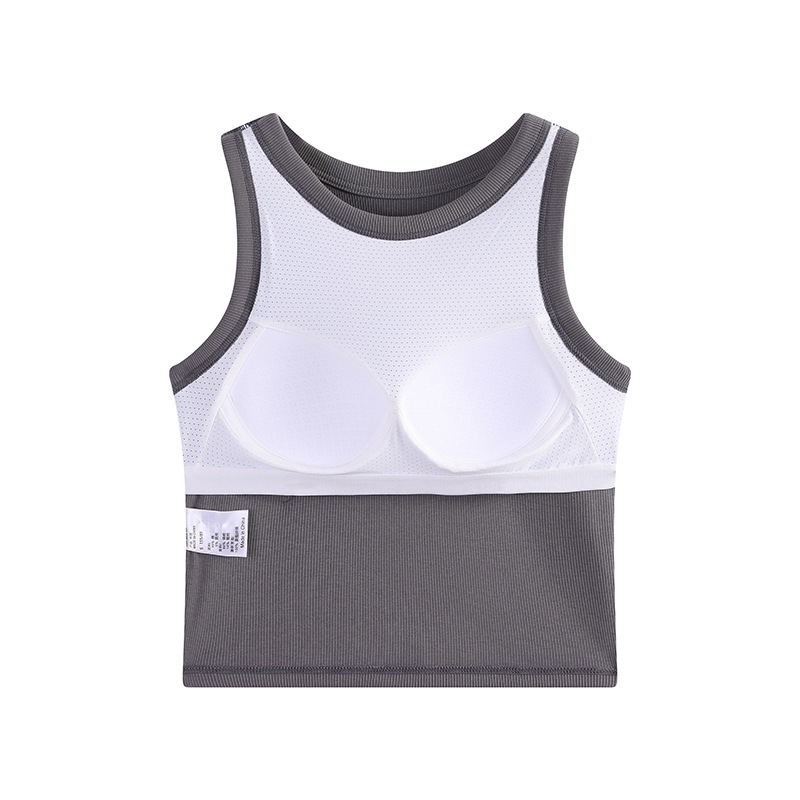 Canvaus blanco camisola desgaste interior de las mujeres con el cojín del pecho verano tocando fondo Corto Hot Girl sexy Slim top