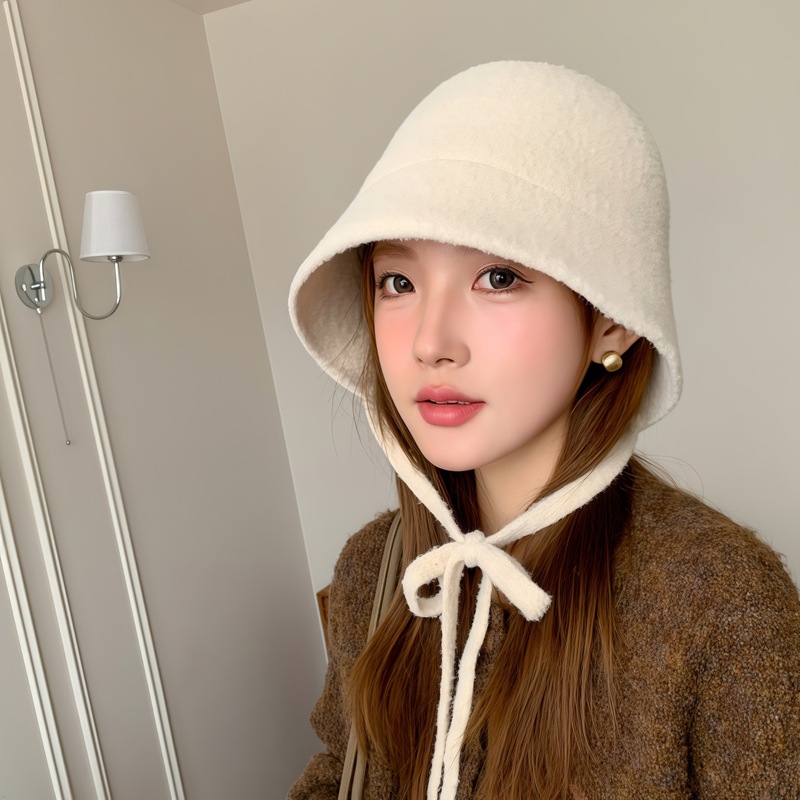 秋冬羊毛小盆帽秋冬水桶帽显脸小渔夫帽冷淡风潮酷英伦女保暖时尚|undefined